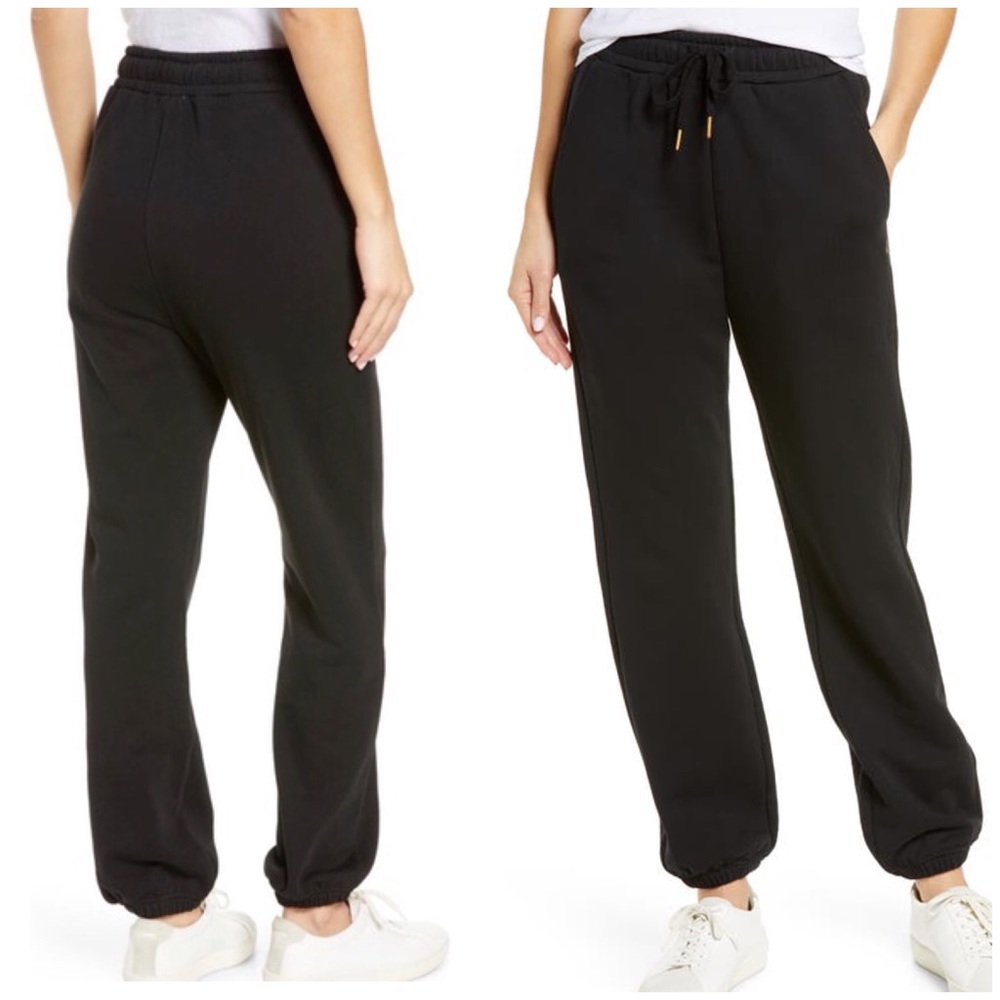 We Wore What Fleece Knit Sweatpants Black M